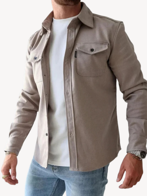 Desmond - Men's Solid Button Up Overshirt