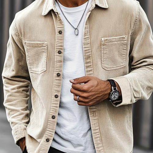 Duncan - Men's Corduroy Button Up Overshirt