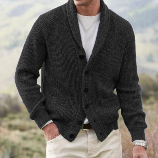 Miles - Men's Vintage Button Up Knit Cardigan