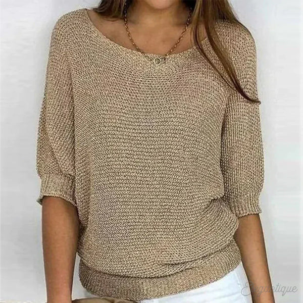 Vivienne - Women's Batwing Sleeve Off Shoulder Sweater