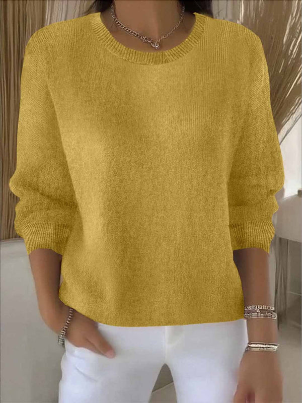Wanda - Women's Soft Knit Crew Neck Sweater