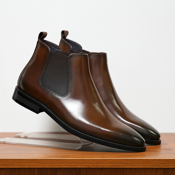 Anders - Men's Polished Leather Chelsea Boots