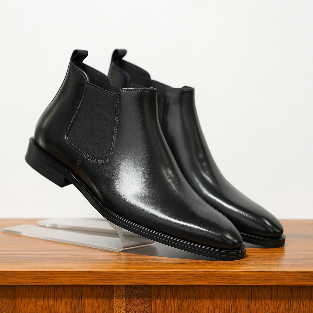 Anders - Men's Polished Leather Chelsea Boots