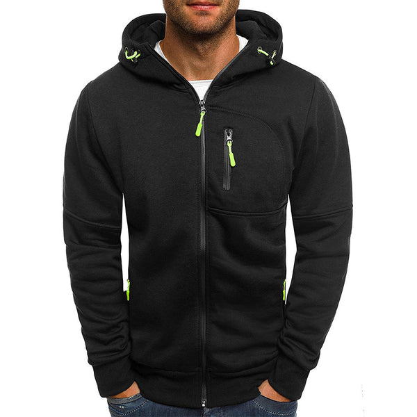 Basil - Men's Hooded Full Zip Fleece Sweater