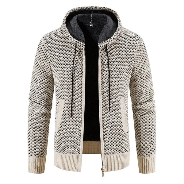 Beckett - Men's Hooded Zip Up Knit Cardigan