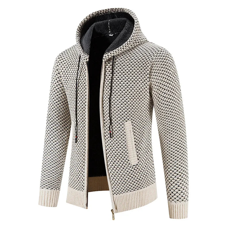 Beckett - Men's Hooded Zip Up Knit Cardigan