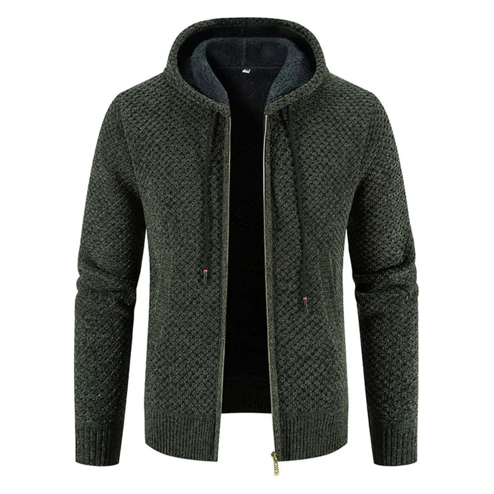 Beckett - Men's Hooded Zip Up Knit Cardigan