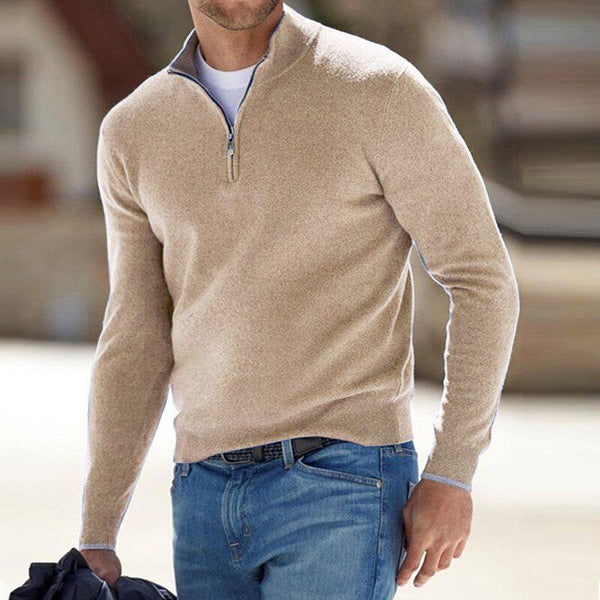 Blaise - Men's Quarter Zip Pullover Knit Sweater