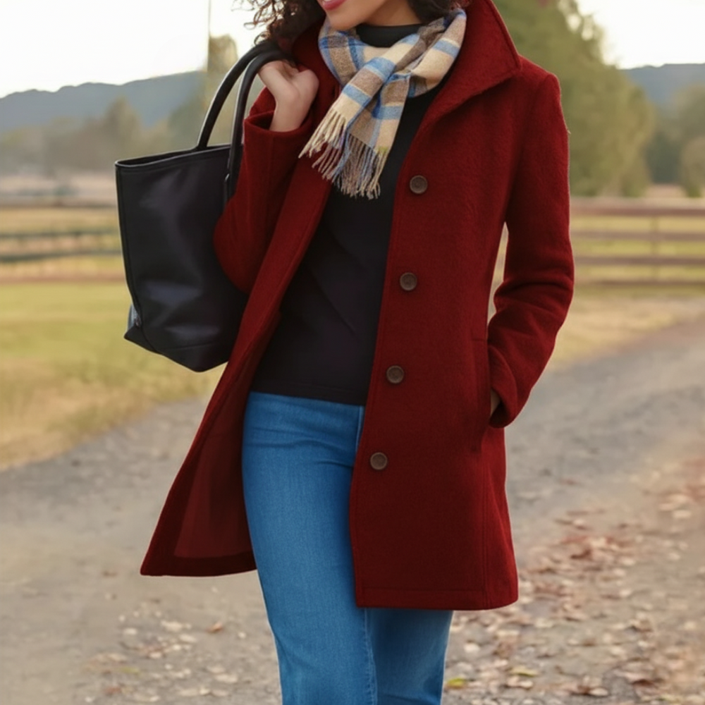 Briar - Women's Mid Length Button Front Coat