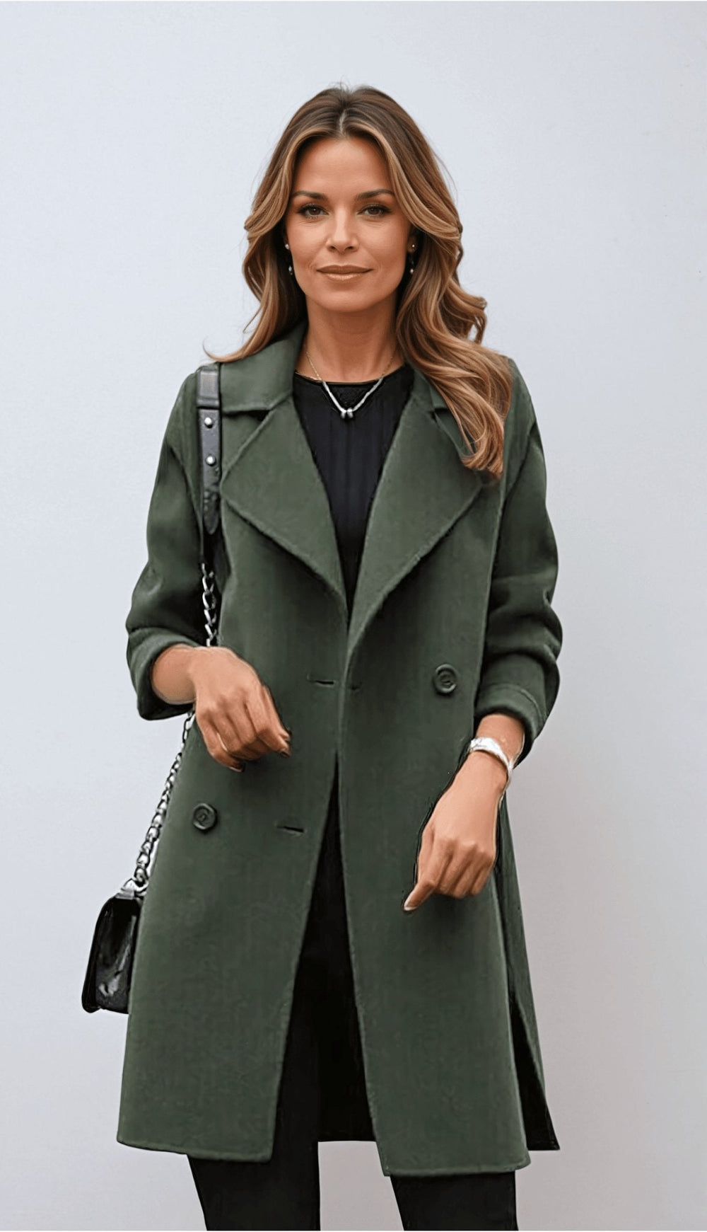 Bridget - Women's Double Breasted Mid Length Coat