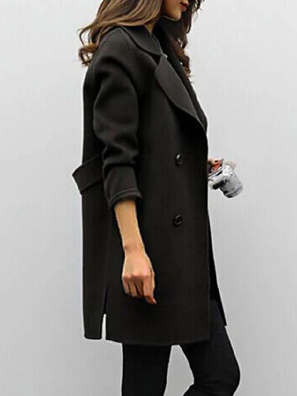Bridget - Women's Double Breasted Mid Length Coat
