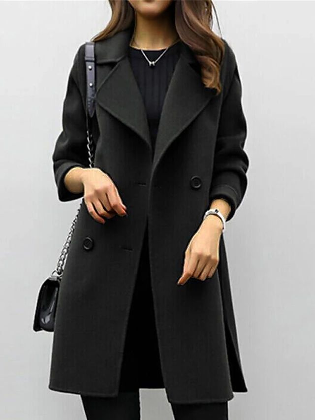 Bridget - Women's Double Breasted Mid Length Coat