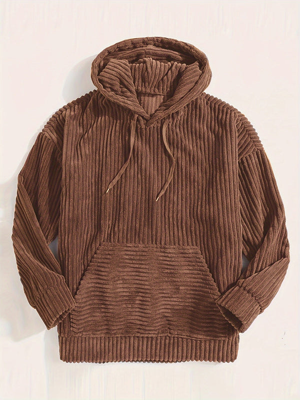 Brooks - Men's Textured Corduroy Drawstring Pullover Hoodie
