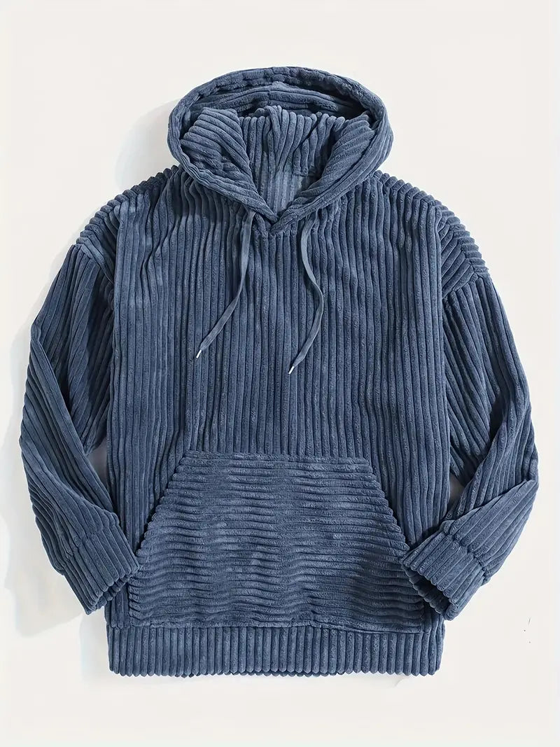 Brooks - Men's Textured Corduroy Drawstring Pullover Hoodie