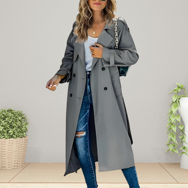 Cecily - Women's Lightweight Double Breasted Trench Coat