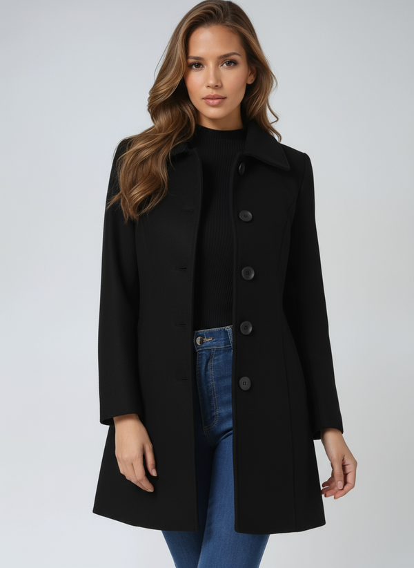 Charlotte - Women's Single Breasted Winter Trench Coat