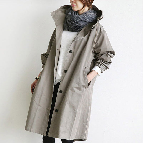 Constance - Women's Waterproof Hooded Rain Trench Coat