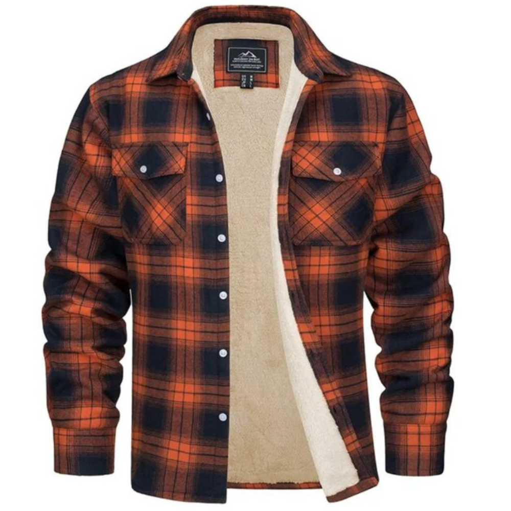 Crawford - Men's Sherpa Lined Plaid Flannel Shacket