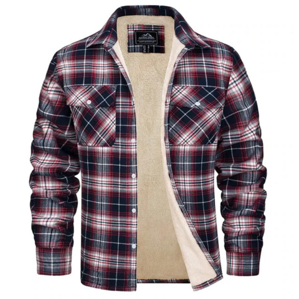 Crawford - Men's Sherpa Lined Plaid Flannel Shacket