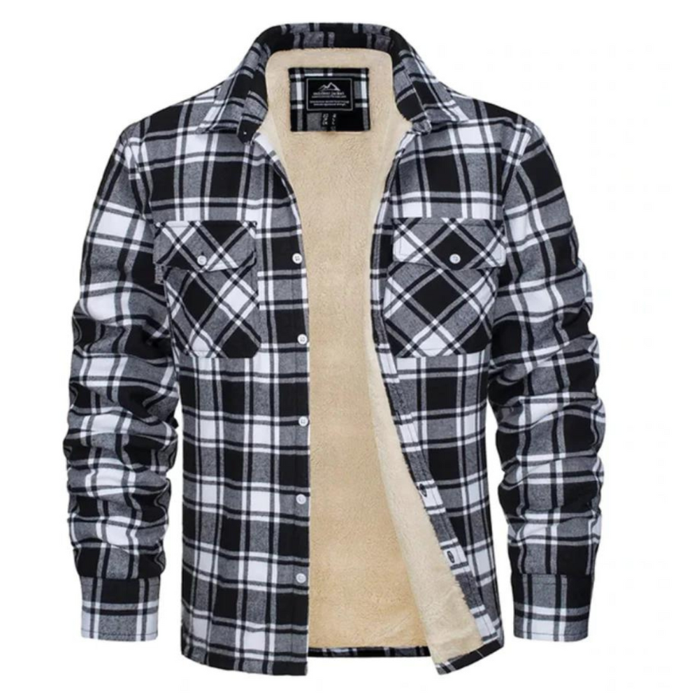 Crawford - Men's Sherpa Lined Plaid Flannel Shacket