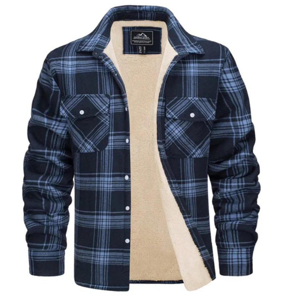 Crawford - Men's Sherpa Lined Plaid Flannel Shacket
