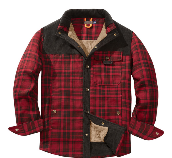Dalton - Men's Heavyweight Plaid Flannel Overshirt