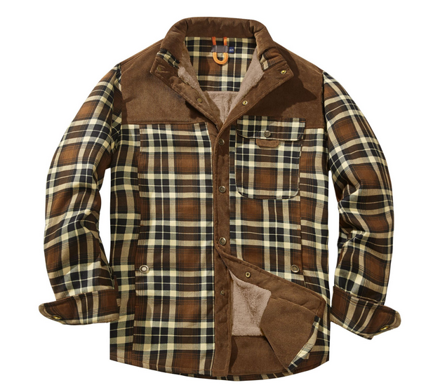 Dalton - Men's Heavyweight Plaid Flannel Overshirt