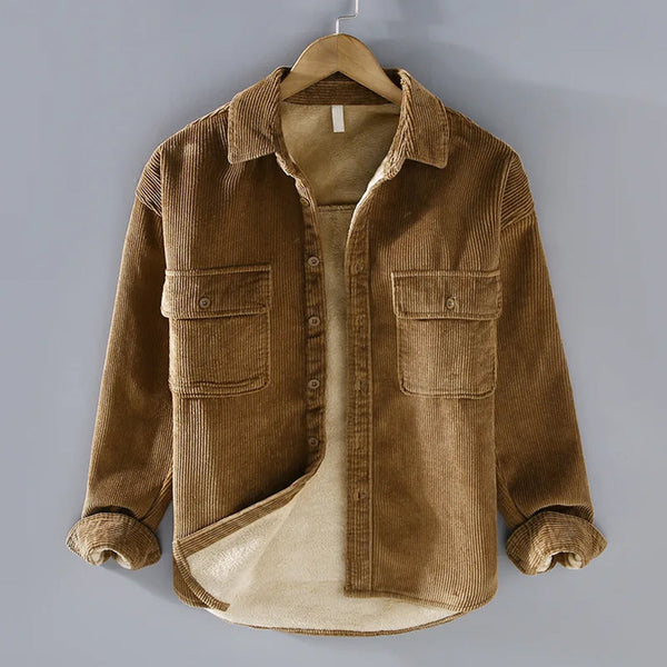 Darius - Men's Sherpa Lined Corduroy Shirt Jacket