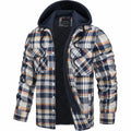 Eamon - Men's Hooded Quilted Plaid Shirt Jacket