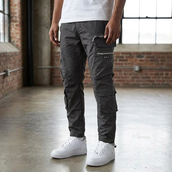 Ellis - Men's Beltless Tactical Cargo Trousers