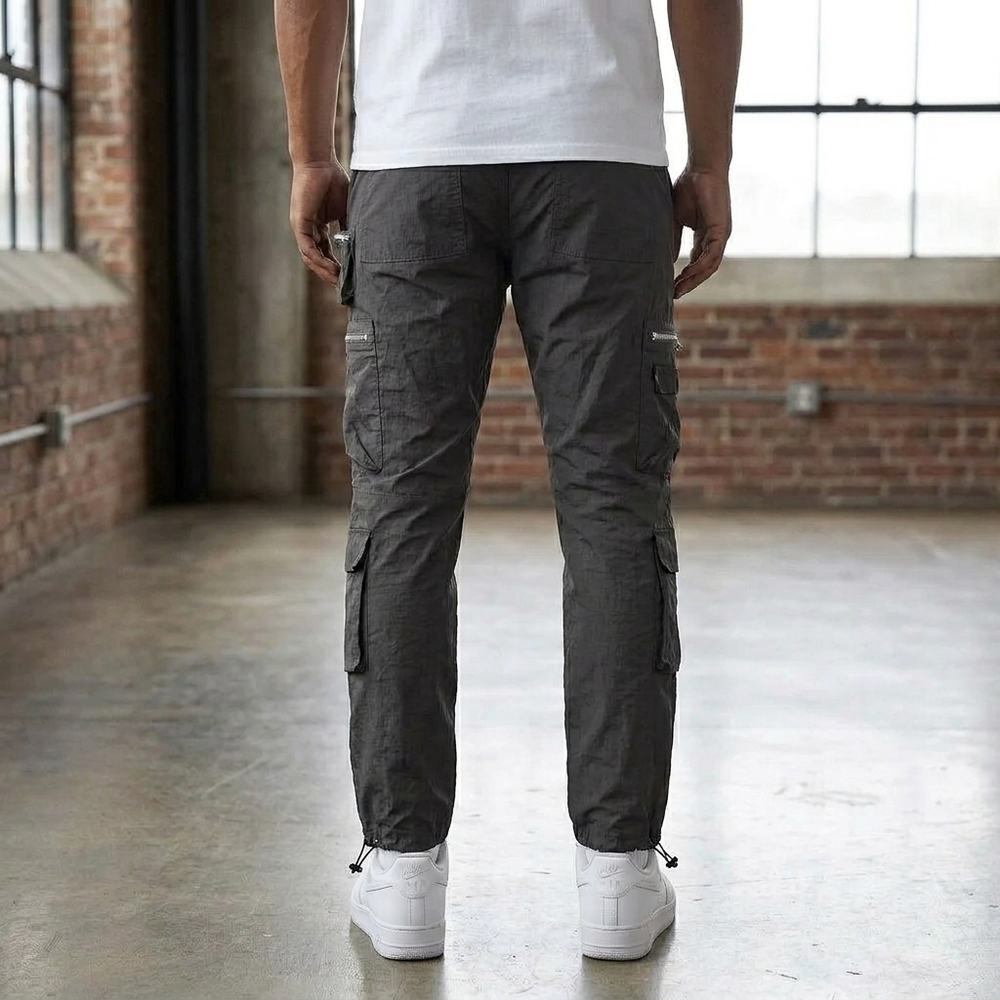 Ellis - Men's Beltless Tactical Cargo Trousers