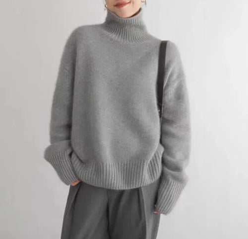 Elowen - Women's Soft Knit Turtleneck Sweater