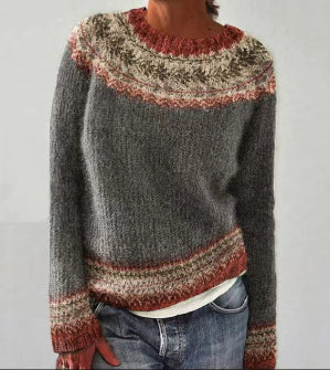 Estelle - Women's Fair Isle Crew Neck Sweater
