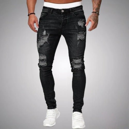 Everett - Men's Skinny Fit Ripped Denim Jeans