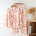Felicity - Women's Cotton Gauze Kimono Pajama Set