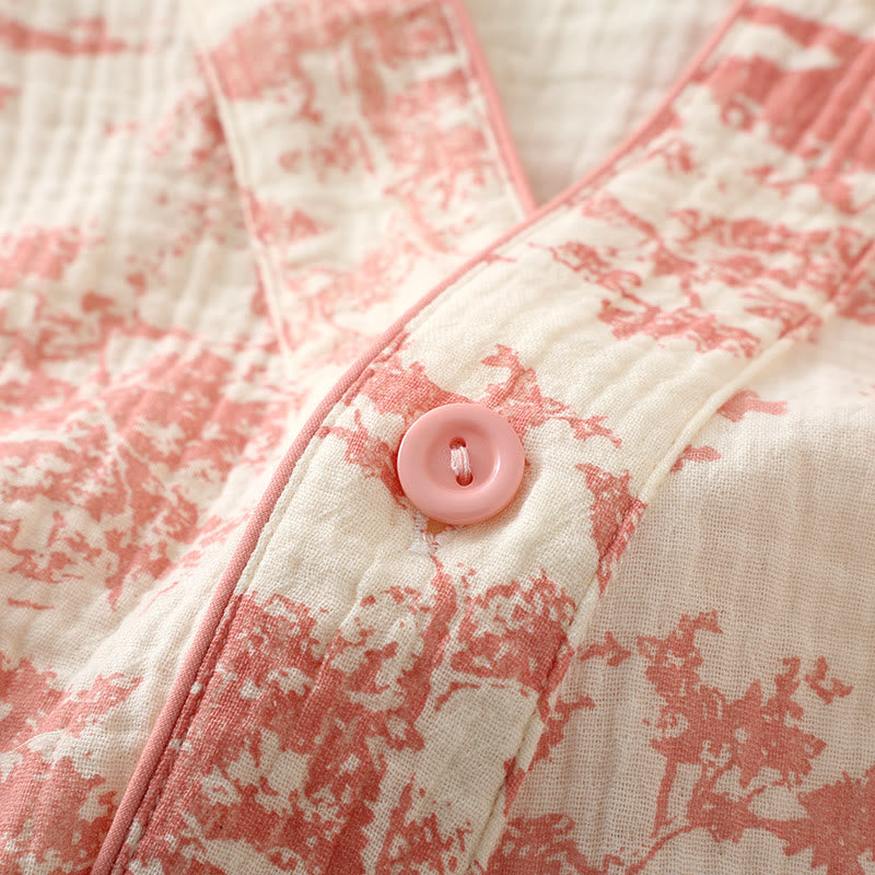 Felicity - Women's Cotton Gauze Kimono Pajama Set
