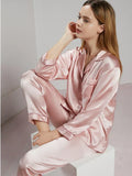 Flora - Women's Long Sleeve Satin Pajama Set