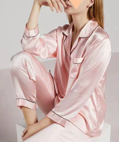 Flora - Women's Long Sleeve Satin Pajama Set
