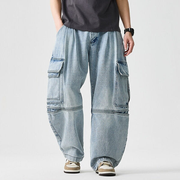 Florian - Men's Baggy Wide Leg Cargo Jeans
