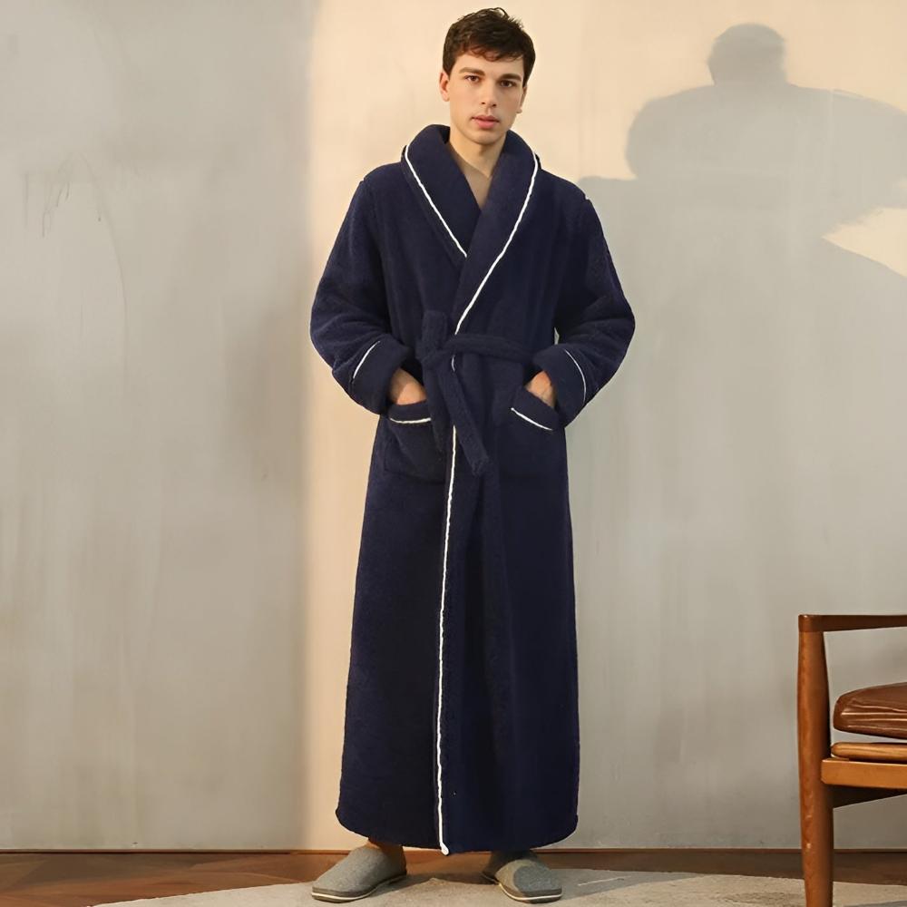 Frances - Women's Sherpa Fleece Hooded Bathrobe