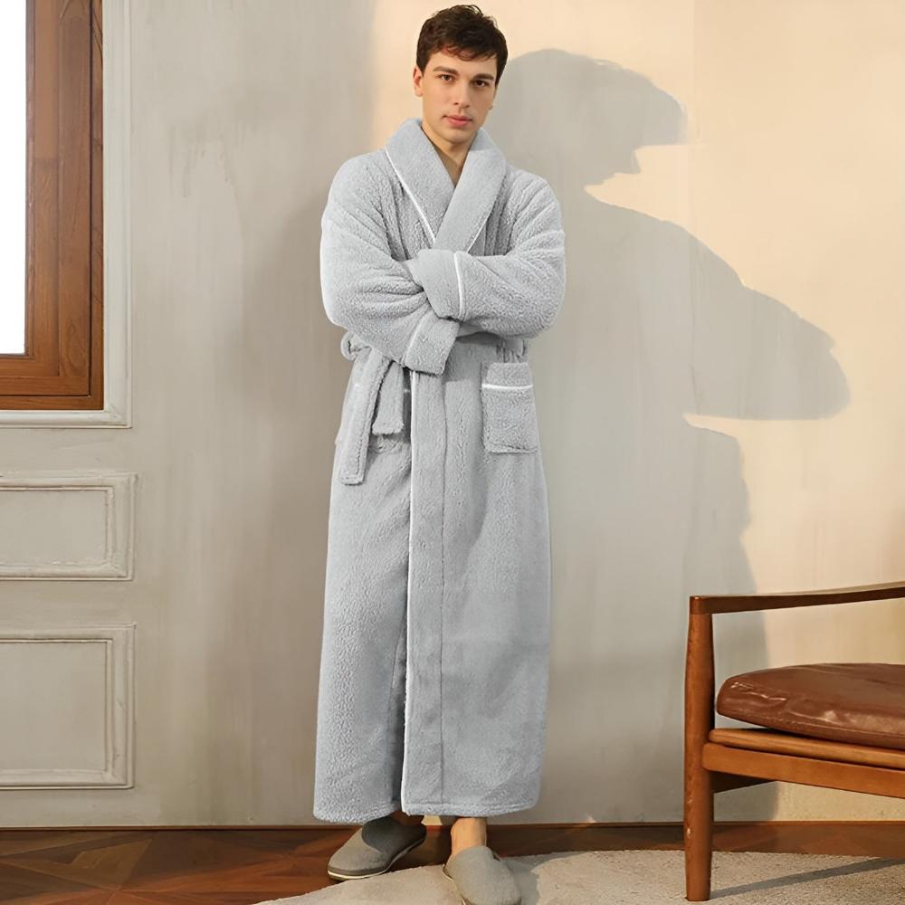 Frances - Women's Sherpa Fleece Hooded Bathrobe