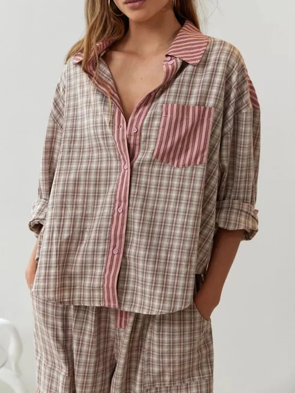 Georgia - Women's Relaxed Fit Two Piece Pajama Set