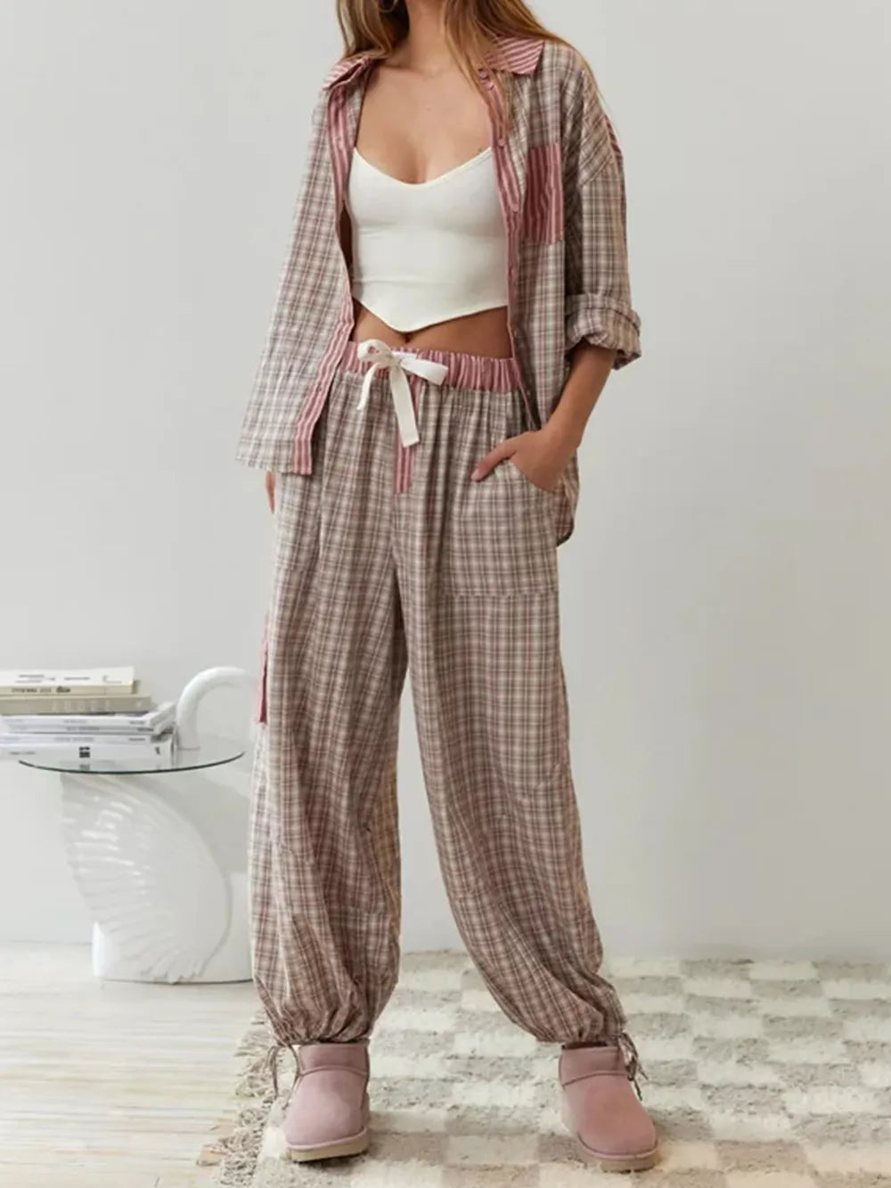 Georgia - Women's Relaxed Fit Two Piece Pajama Set