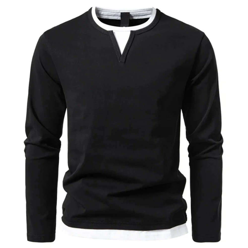 Gustav - Men's Long Sleeve Henley Shirt