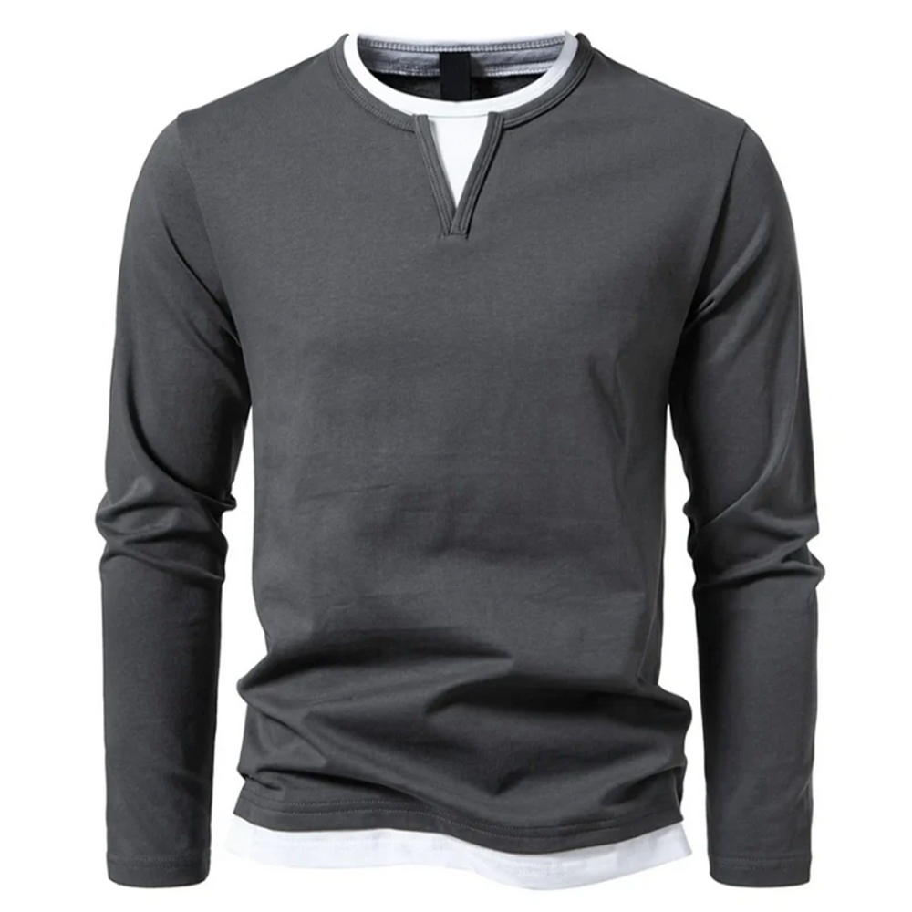 Gustav - Men's Long Sleeve Henley Shirt