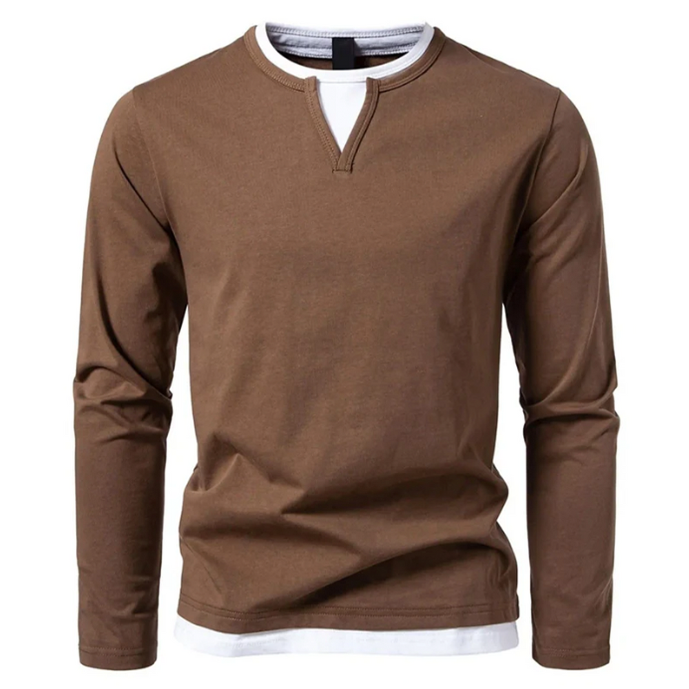 Gustav - Men's Long Sleeve Henley Shirt
