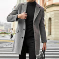 Ignatius - Men's Mid Length Notch Lapel Overcoat