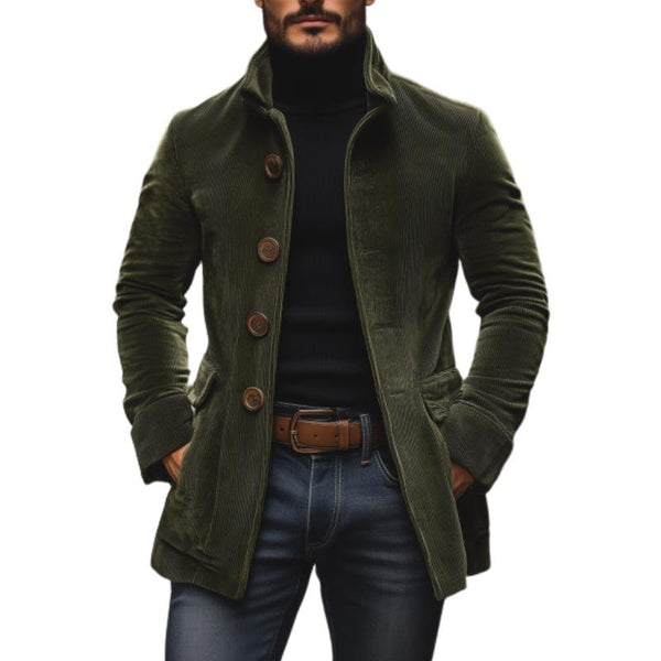 Isidore - Men's Corduroy Stand Collar Field Coat