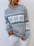Jacinta - Women's Snowflake Knit Christmas Sweater