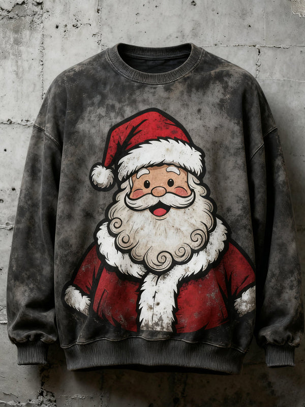 Julian - Men's Vintage Santa Print Christmas Sweatshirt